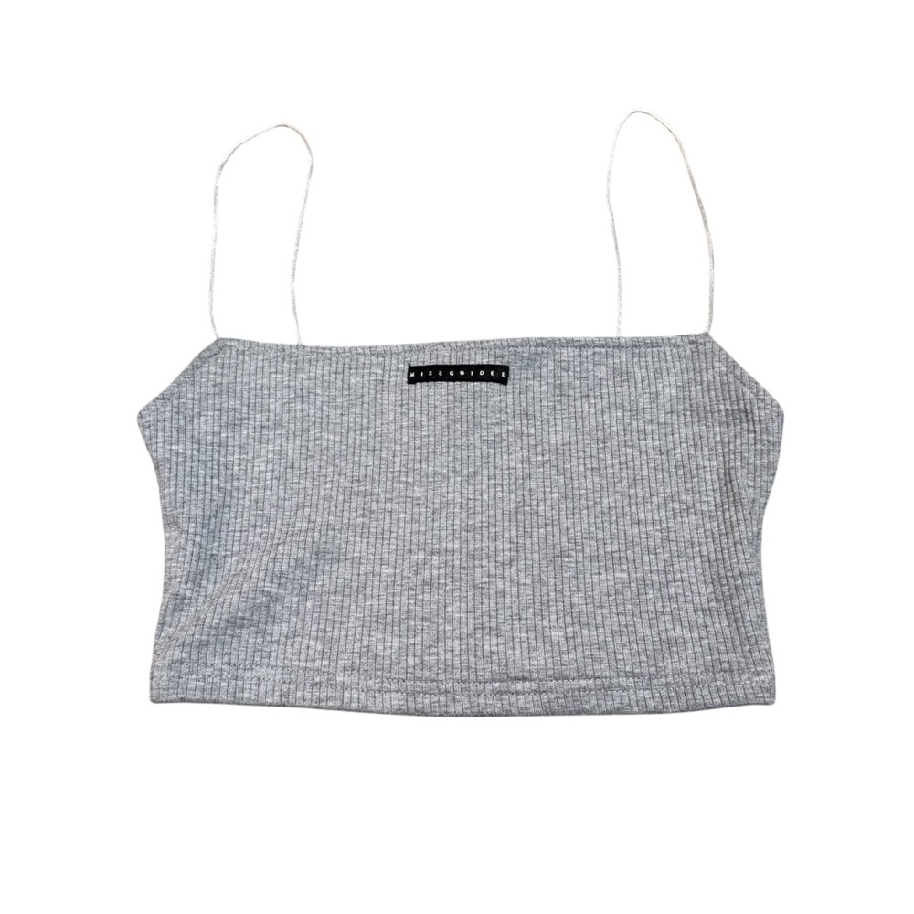 Gray sweat style crop top